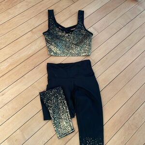 Marika outfit active wear pants and tank with built bra medium